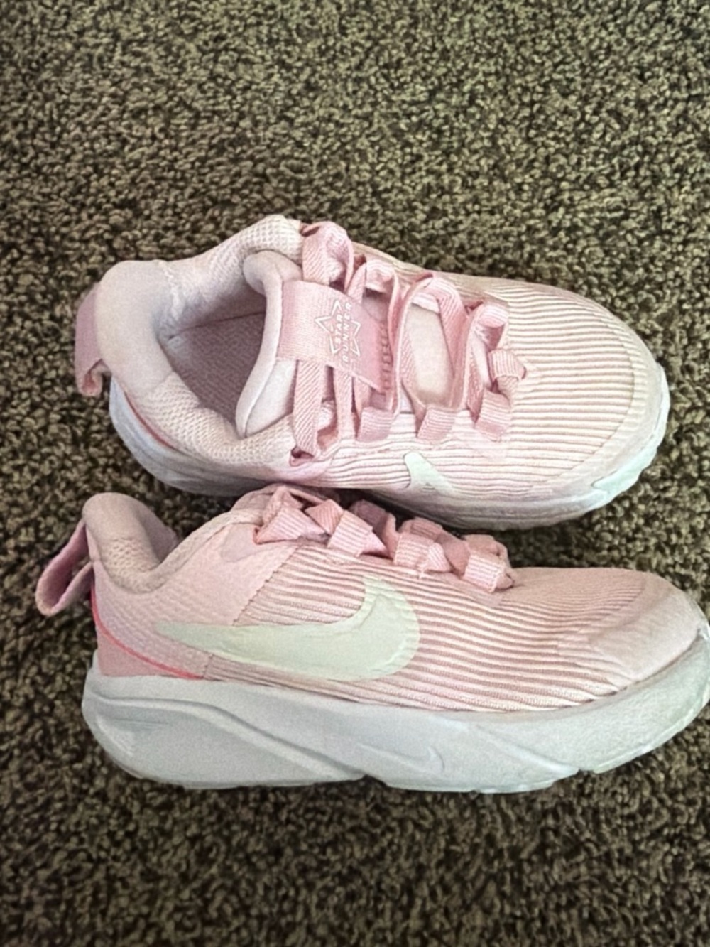 Nike Little Kids' Light Pink & White Athletic Sneakers